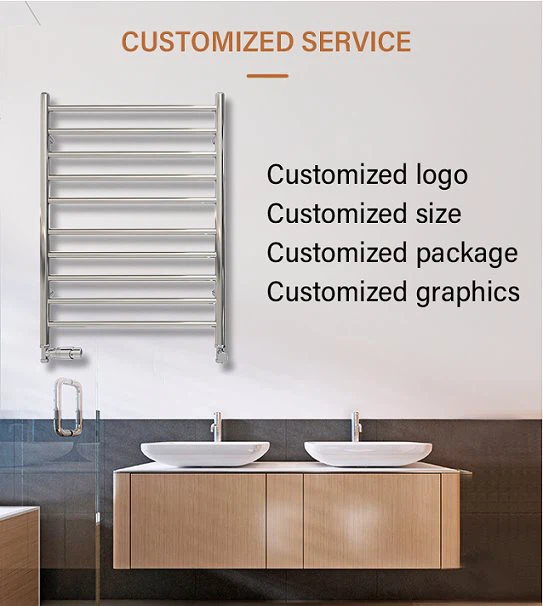 stainless steel heated towel rail