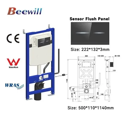 터치리스 플러시 플레이트가 있는 은폐형 물탱크